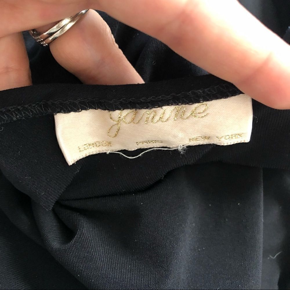Vintage 90s Black Asymmetrical Dress Cocktail 1990 - Picture 9 of 10